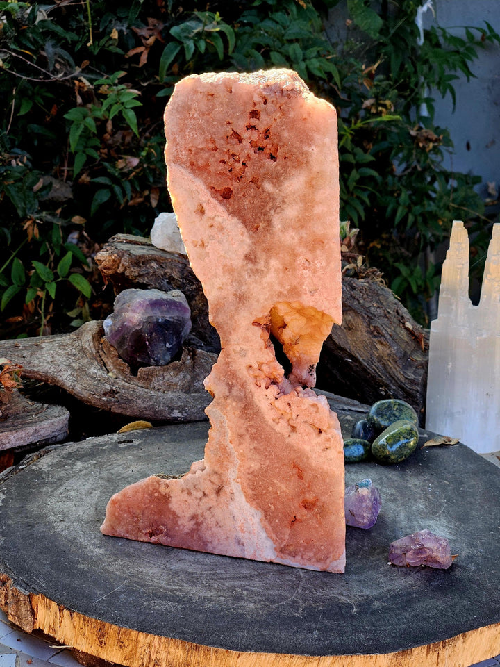 Pink Amethyst Free Form half Polished, The Emotional Protection Stone - SOUTHBAYSALTS 