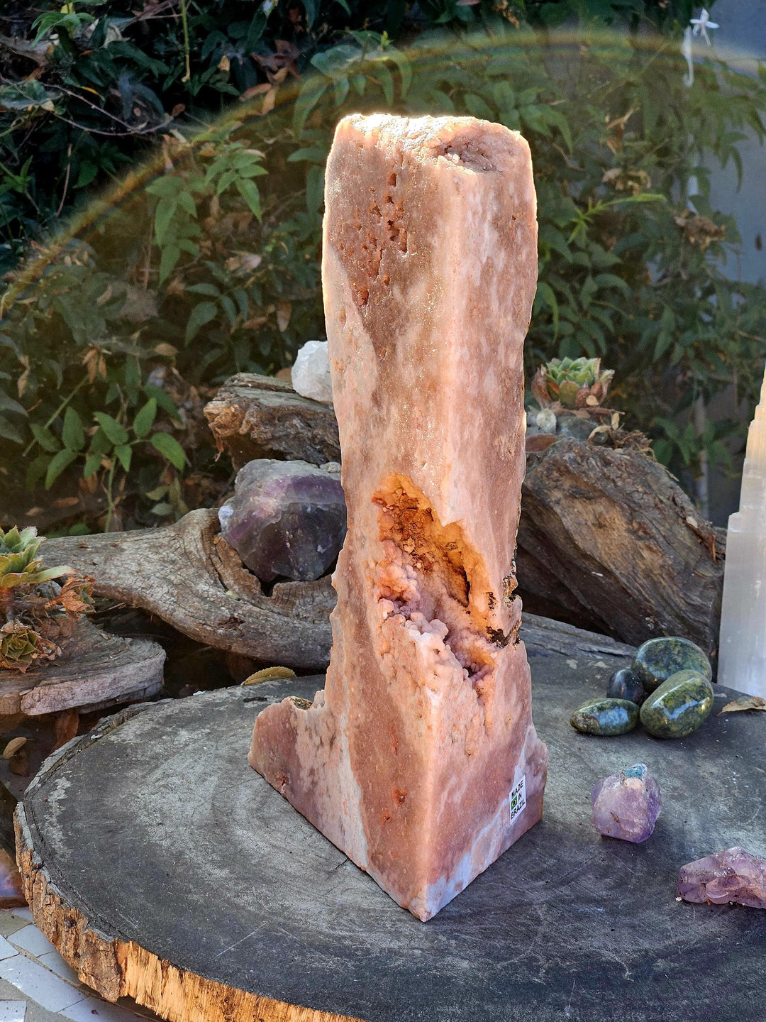 Pink Amethyst Free Form half Polished, The Emotional Protection Stone - SOUTHBAYSALTS 