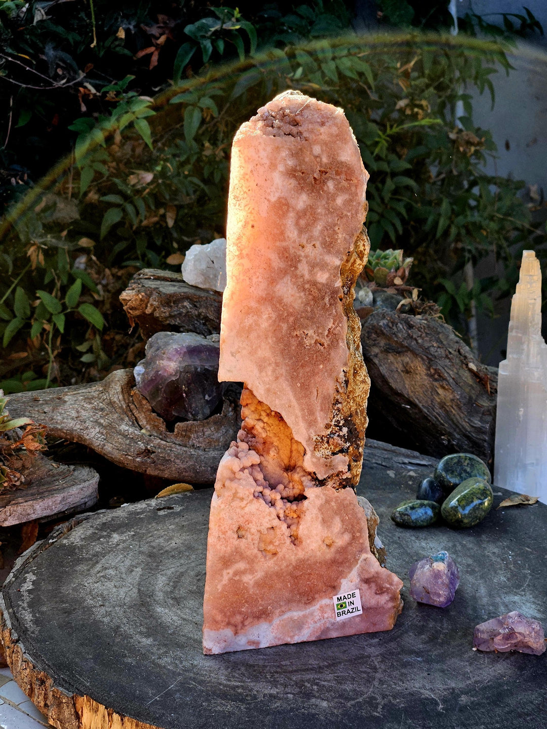 Pink Amethyst Free Form half Polished, The Emotional Protection Stone - SOUTHBAYSALTS 