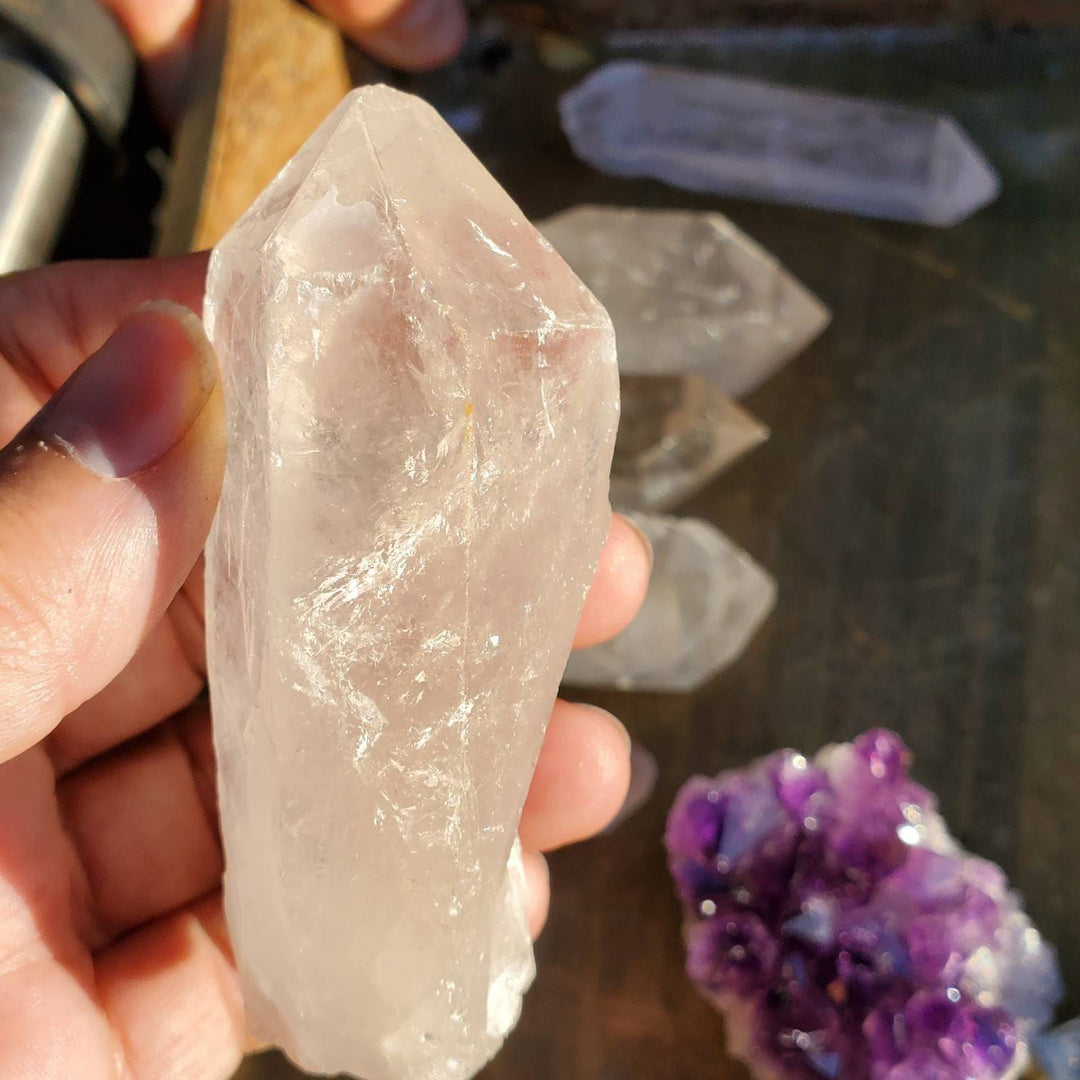 The Master Healer Clear Quartz Crystal, Quartz Crystal Wands, Brazilian Clear Quartz Crystals - SOUTHBAYSALTS 