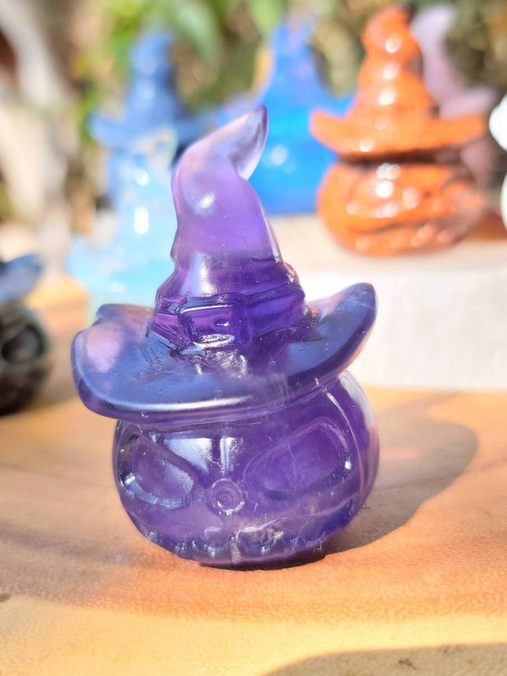 Crystal Pumpkin Witch Carvings, Pumpkin Power: Crystal Cuties with a Magical Twist - SOUTHBAYSALTS 