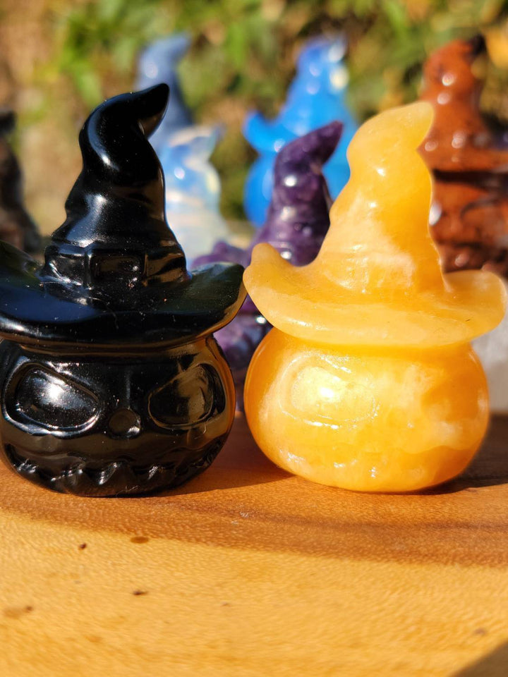 Crystal Pumpkin Witch Carvings, Pumpkin Power: Crystal Cuties with a Magical Twist - SOUTHBAYSALTS 