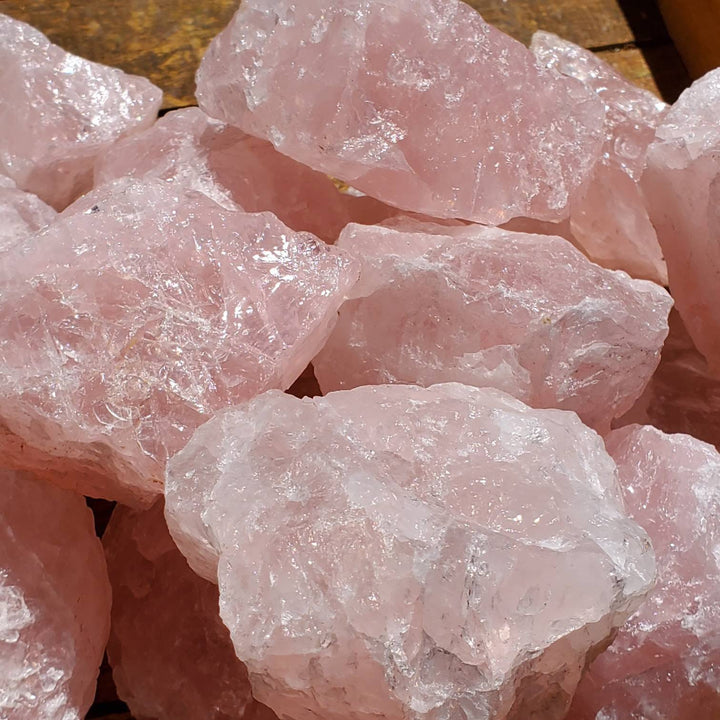 Raw Rose Quartz, Deep Pink Calming Rose Quartz, Energy Vibration of Calming Love for Self and Others. - SOUTHBAYSALTS 