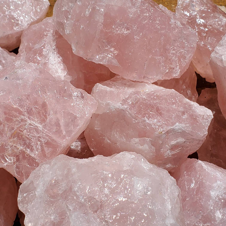 Raw Rose Quartz, Deep Pink Calming Rose Quartz, Energy Vibration of Calming Love for Self and Others. - SOUTHBAYSALTS 