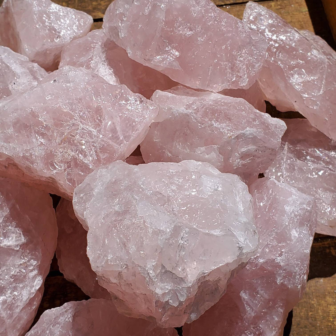 Raw Rose Quartz, Deep Pink Calming Rose Quartz, Energy Vibration of Calming Love for Self and Others. - SOUTHBAYSALTS 