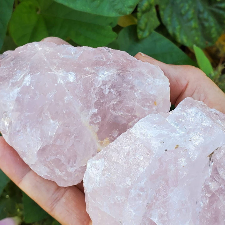 Raw Rose Quartz, Deep Pink Calming Rose Quartz, Energy Vibration of Calming Love for Self and Others. - SOUTHBAYSALTS 