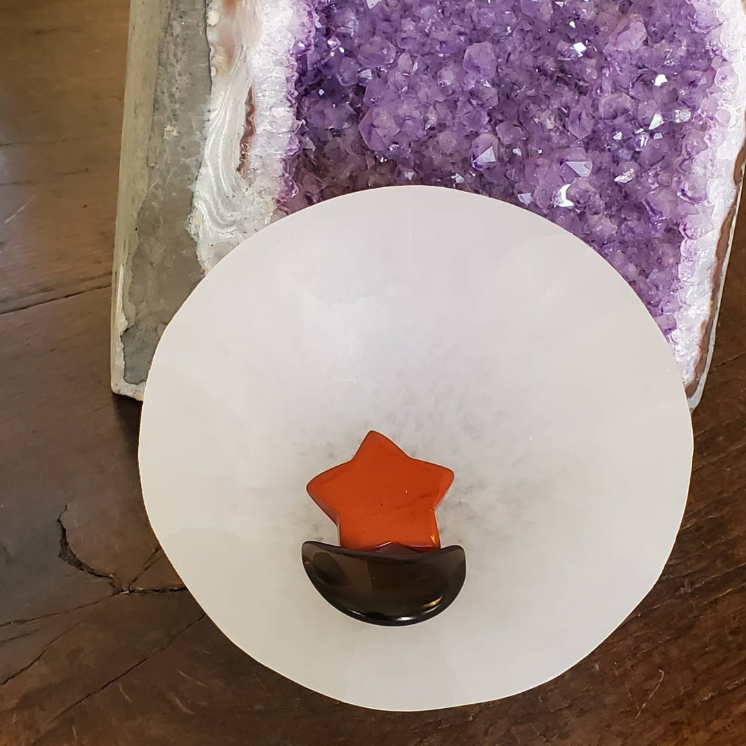 Negativity Eraser Morrocan Selenite Bowl, Selenite Bowl aka Liquid Liqht Crystal Cleansing Dish - SOUTHBAYSALTS 