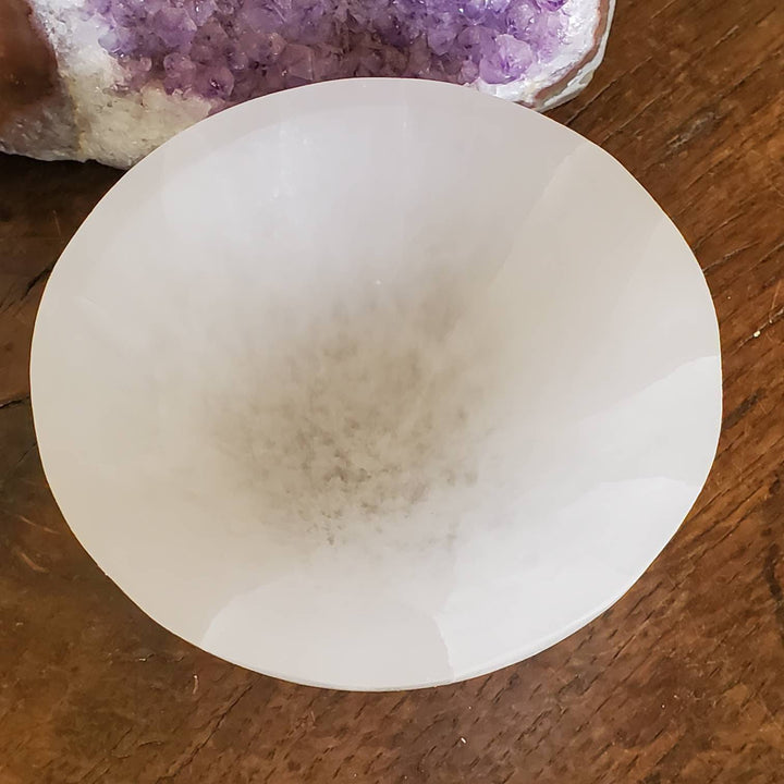 Negativity Eraser Morrocan Selenite Bowl, Selenite Bowl aka Liquid Liqht Crystal Cleansing Dish - SOUTHBAYSALTS 