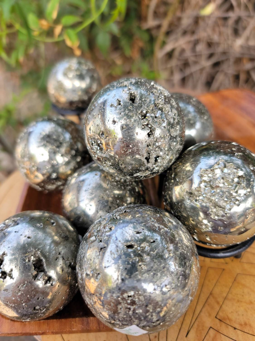 Pyrite Spheres, Peruvian Pyrite Sphere, Energy of Protection of Pyrite, Pyrite aka Precious Fools Gold - SOUTHBAYSALTS 