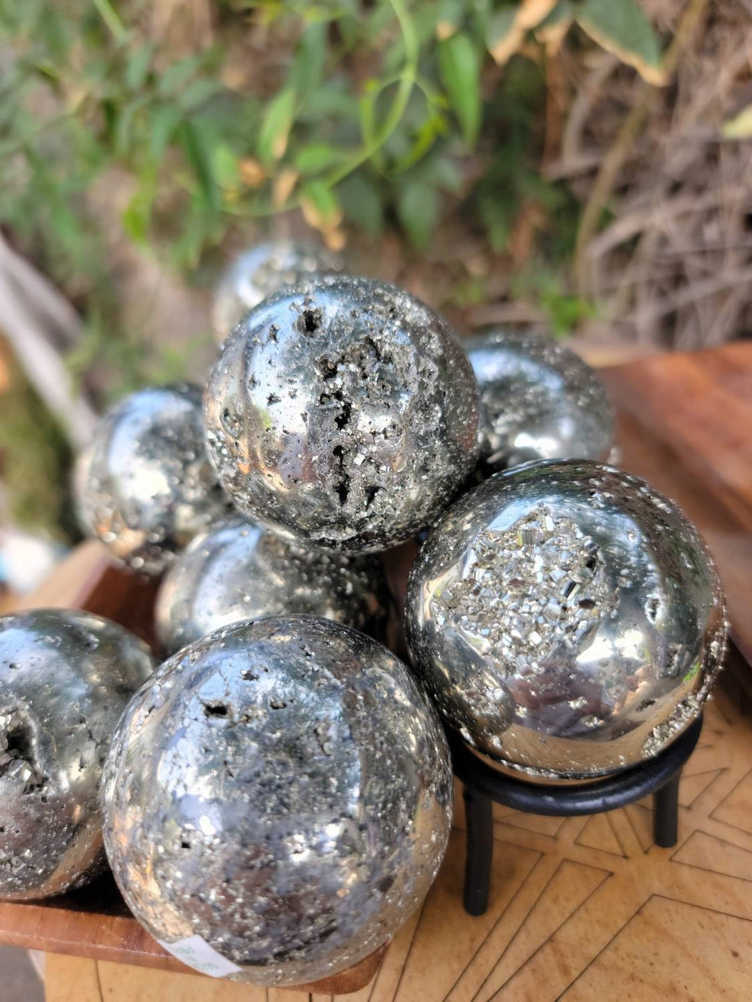 Pyrite Spheres, Peruvian Pyrite Sphere, Energy of Protection of Pyrite, Pyrite aka Precious Fools Gold - SOUTHBAYSALTS 