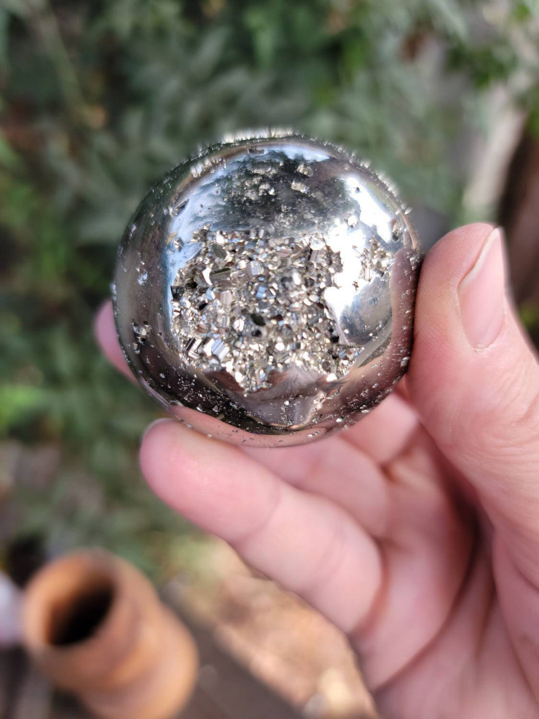 Pyrite Spheres, Peruvian Pyrite Sphere, Energy of Protection of Pyrite, Pyrite aka Precious Fools Gold - SOUTHBAYSALTS 