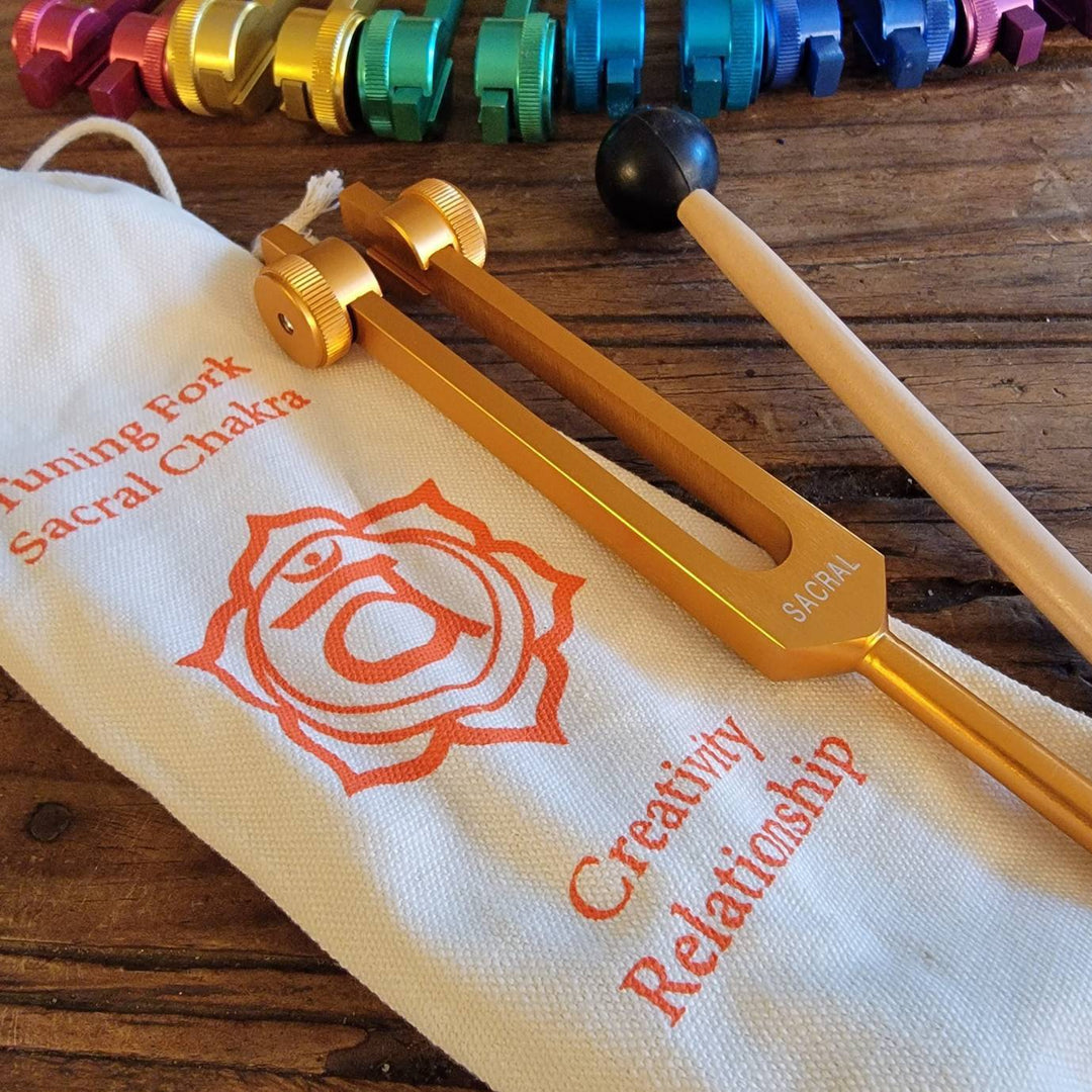 Chakra Tuning Forks Weighted, Harmonize Your Soul: Chakra Frequencies for Cosmic Balance - SOUTHBAYSALTS 