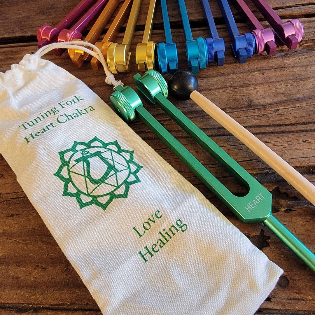 Chakra Tuning Forks Weighted, Harmonize Your Soul: Chakra Frequencies for Cosmic Balance - SOUTHBAYSALTS 