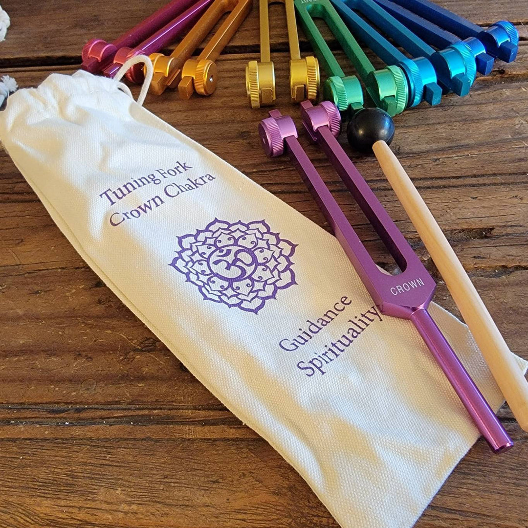 Chakra Tuning Forks Weighted, Harmonize Your Soul: Chakra Frequencies for Cosmic Balance - SOUTHBAYSALTS 