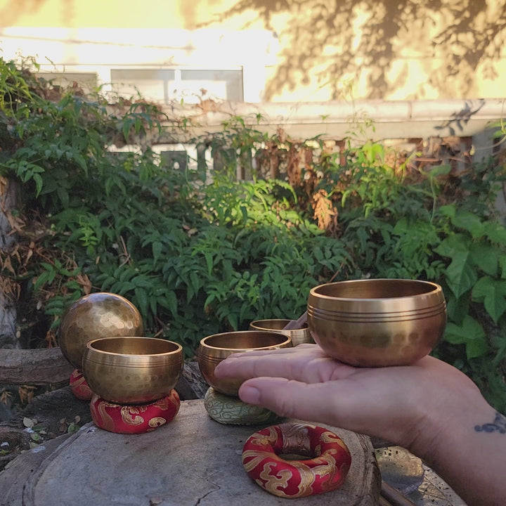 Tibetan Hand Hammered Singing Bowls made in Nepal 3"