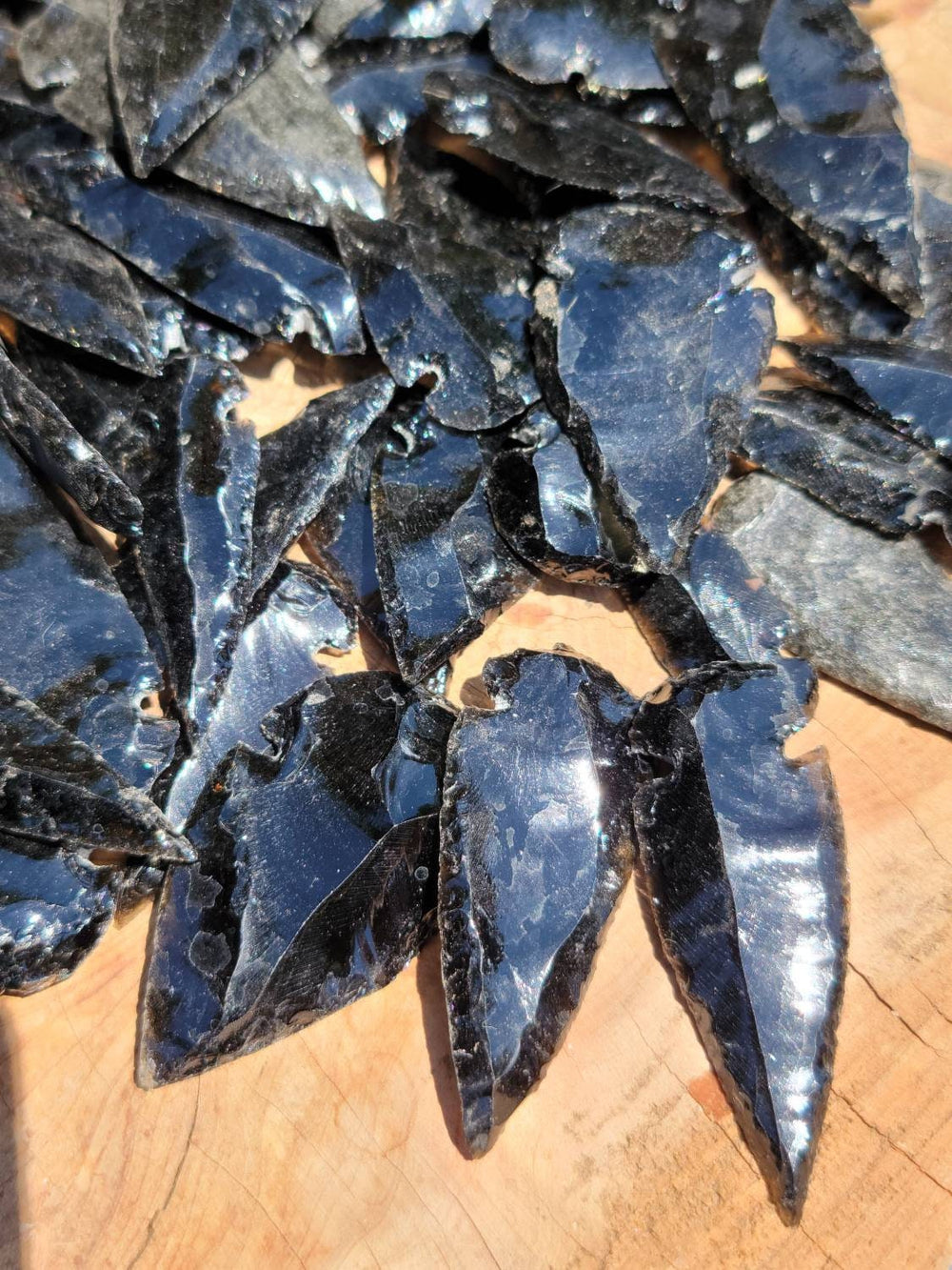 Mini Obsidian Arrowheads, Dragon Glass Spear Heads - SOUTHBAYSALTS 